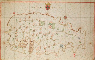 The Island of Malta, from a nautical atlas, 1646 by Italian School